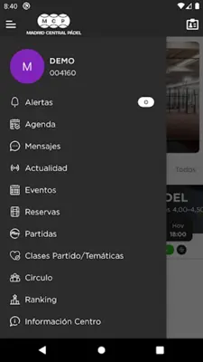 Madrid Central Padel android App screenshot 3
